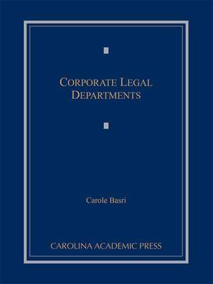 cover image of Corporate Legal Departments